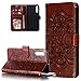 Produktbild COTDINFOR Etui für Samsung Galaxy A50 Hülle PU Leder Cover Schutzhülle Magnet Tasche Flip Handytasche im Bookstyle Stand Kartenfächer Lederhülle für Samsung Galaxy A50 Brown Mandala LD.