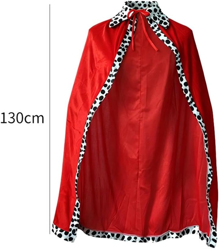 King Cape for Halloween,Queen Royal Robe,Coronation Cloak for Halloween Costume Party Accessory
