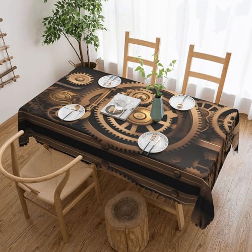 Nappe carrée Gold Mechanical Gear en tissu polyester lavable - 2
