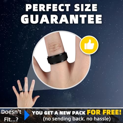 image for Egnaro Inner Arc Ergonomic Breathable Design, Silicone Rings Mens with