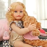 Jirachi Realistic Reborn Baby Dolls, Silicone Full Body Real Life Baby Girl, Lifelike Newborn Dolls with Feeding Kit & Gift Box for Kids Age 3+ (22 inch)