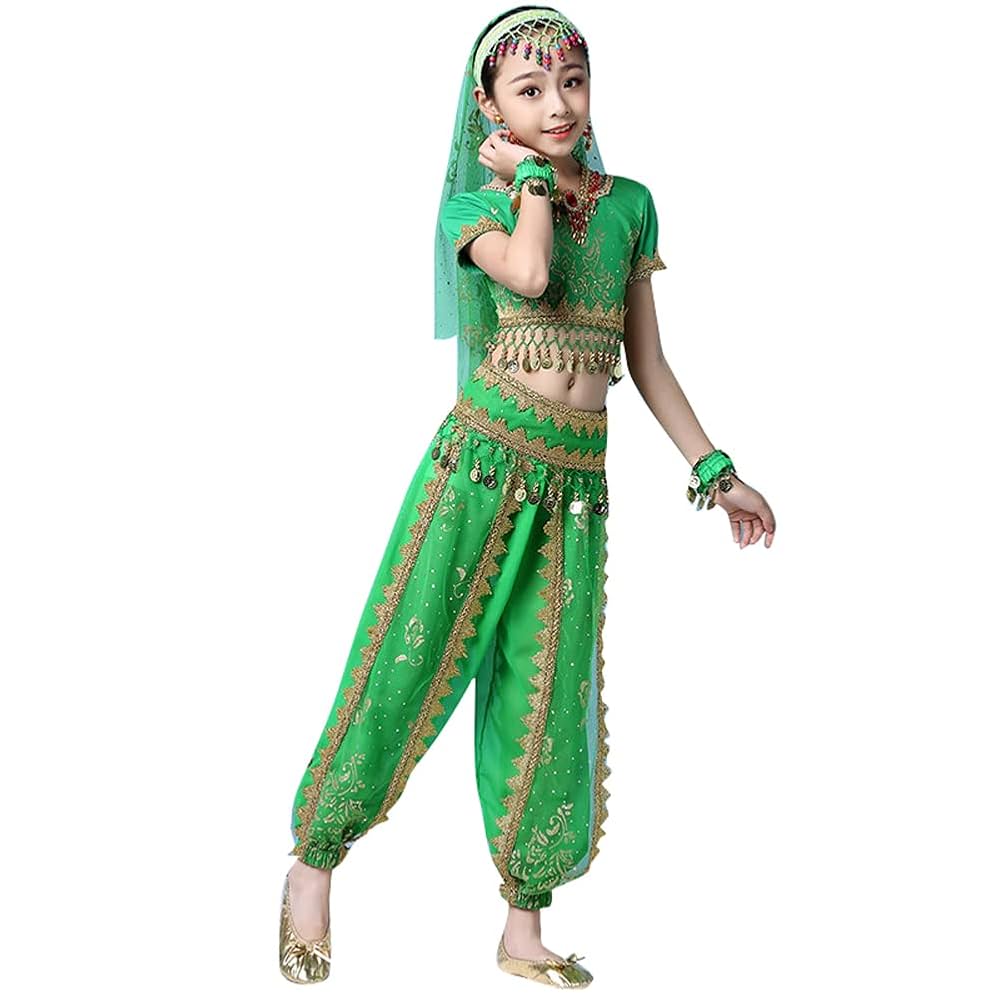 子供用ベリーダンスパンツ キッズインドダンス演出衣装黄色8点セット12着お得！！ 子供用ベリーダンスパンツ キッズインドダンス演出衣装黄色8点