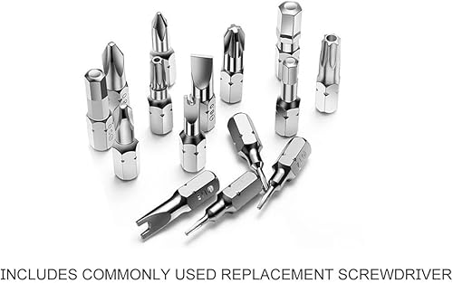 Miniatura 5 de Destornillador eléctrico, todo en uno con luz LED y cable de carga USB, destornillador eléctrico inalámbrico, regalo para hombres y mujeres