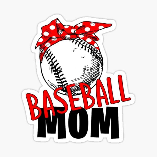 Baseball Mom Sticker | Vinyl | Decal for Car Bumper, Window, Laptop, Truck, Van, Water Bottle, Books...
