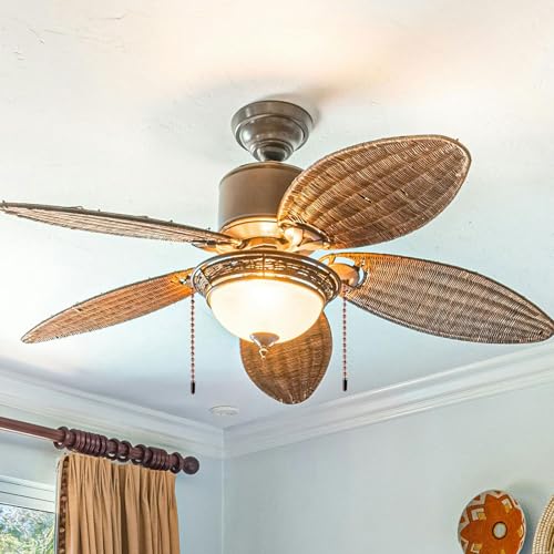 Image of 120in Ceiling Fan Pull Chain Extender, 3mm Premium Metal Light Roller Blind Beaded Pull Chain Extension with 20pcs Connectors Practical Accessories for Light Fixture DIY Crafts (Red Bronze)