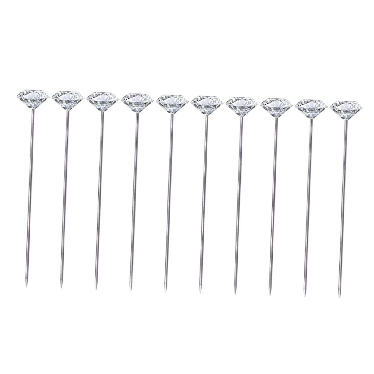 ERINGOGO 200Pcs Decorative Sewing Pins with Pearlized Heads Stitching Pins for Wedding Bouquets Crafting and Jewelry Projects Transparent