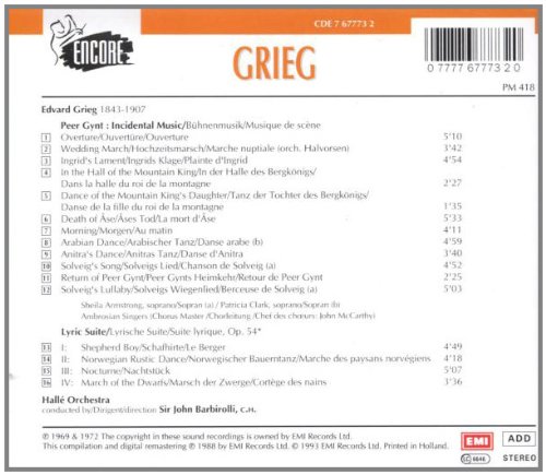 Peer Gynt/Lyric Suite