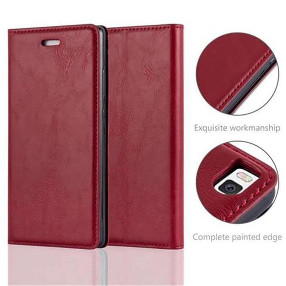 Cadorabo Custodia Libro Portafoglio Per OnePlus 7 | Rosso Mela Con Chiusura Magnetica E Vani - 3