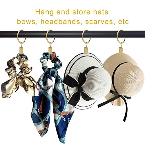 image for LLPJS 40 PCS Curtain Rings with Clips, Curtains Hooks Drapery Clip wit