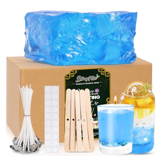Cire gel transparente bleue pour bougies artisanales et aromathérapie