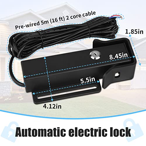Automatic Electric Gate Lock For Dc 12/24V Swing Gate Opener Gate, Single Double Gate Operator System Device Safe Security Gate Lock, Automatic Gate Lock With Control Board For Multi Gate Door #TOP1