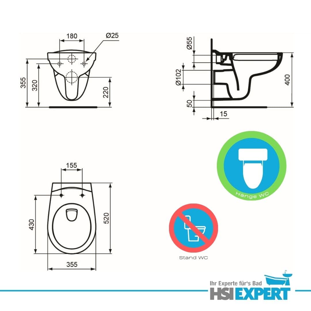 Geberit Duofix Vorwandelement Ideal Standard WC mit Beschichtung WC Sitz SoftClose Drückerplatte Schallschutz Komplettset