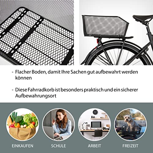 E-Bike Hinterradkorb 70kg Traglast - Abnehmbarer Transportkorb Mit Innenfutter