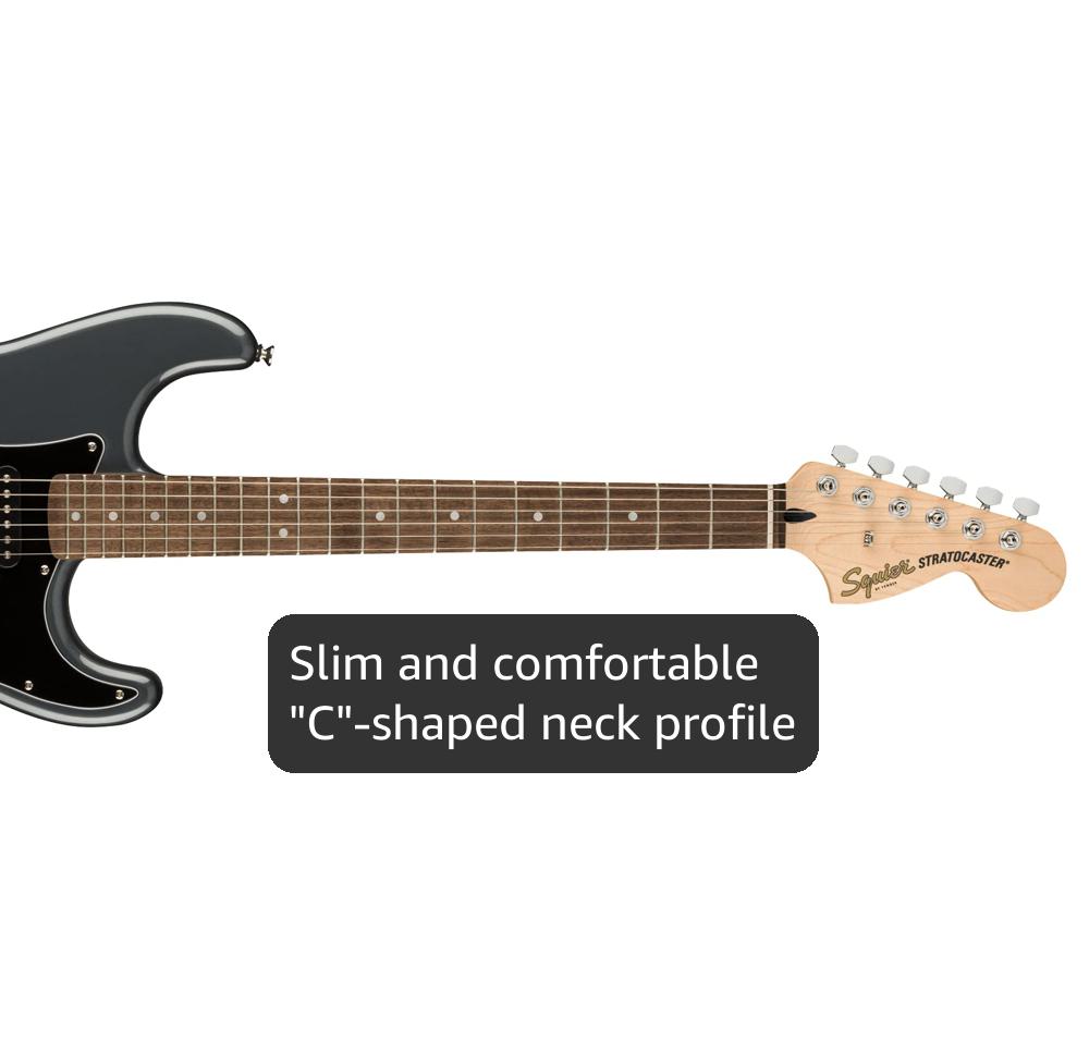 Fender Squier Affinity Strat HH Charcoal Frost Metallic 378051569