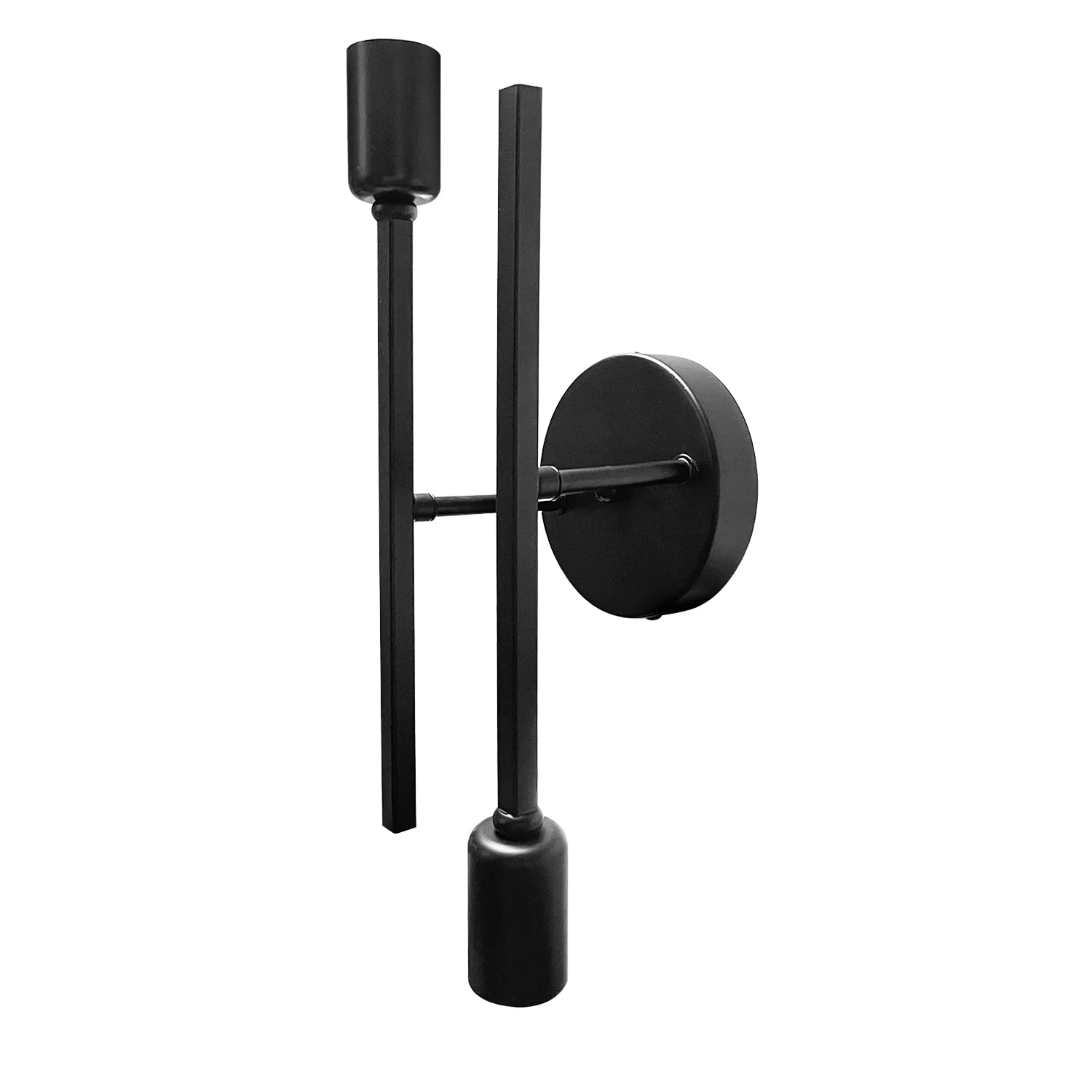 XHWHZZ - Lámpara de techo semiempotrada de 4 luces, lámpara de techo industrial, moderno Sputnik Chandelie de metal negro para sala de estar, sin bombilla