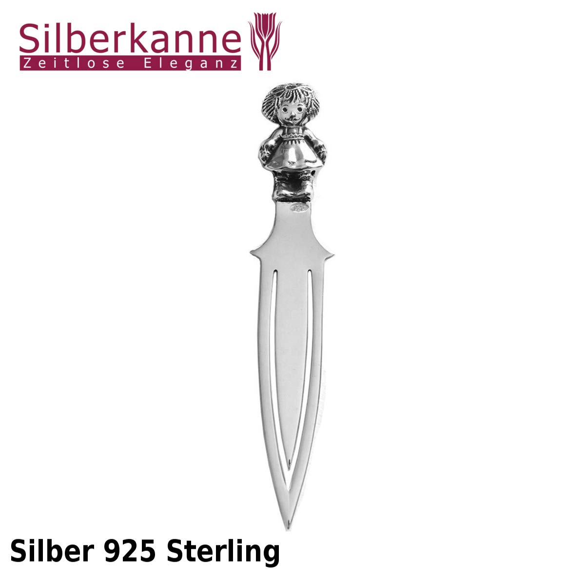 Segnalibro da Ragazza, 11 cm, in Argento Sterling 925, Lavorazione di qualità