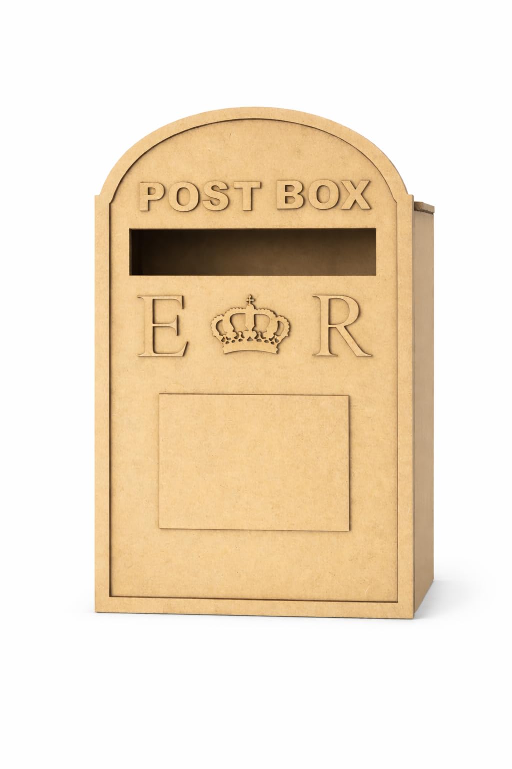 Wedding Post Box for Cards and Gifts, DIY Craft MDF Mailbox with ER Crown Design, Assembly Kit for Brides