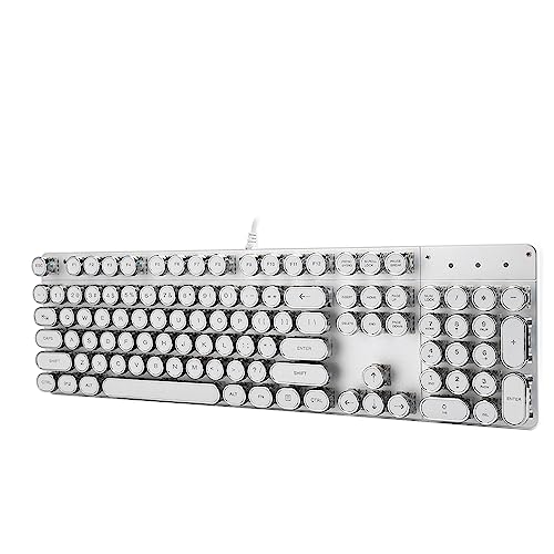 Clavier mécanique blanc anti fatigue QWERTY pour utilisation longue