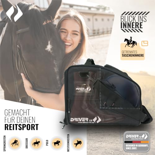 Miniatura 6 de Driver13 Bolsa Deluxe Para Botines Con Compartimento Para Casco, Correa De Hombro, Bolsillo Extra, Negro