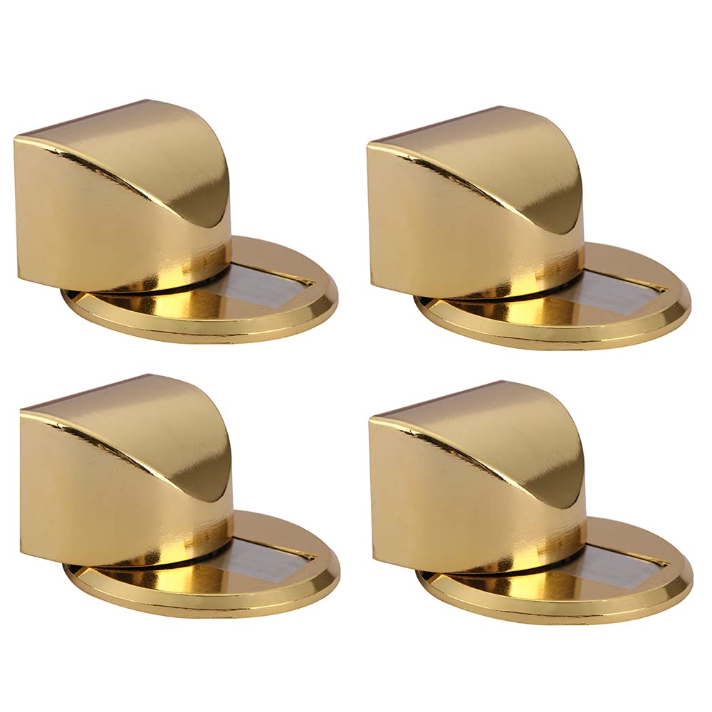 Topes de puerta magnéticos de metal, pack de 4 retenedores de piso ocultos