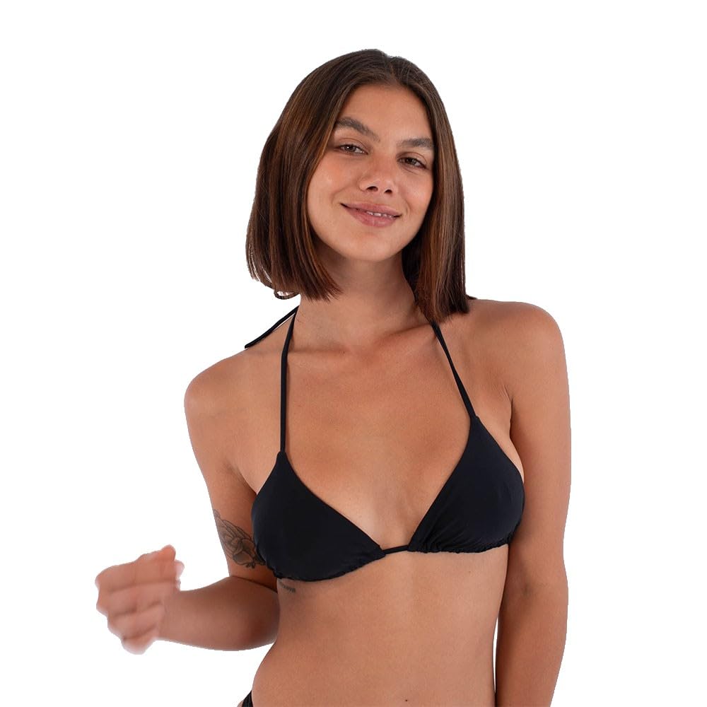 Hurley Womens Swimwear Bikini Top, Black, XS EU
