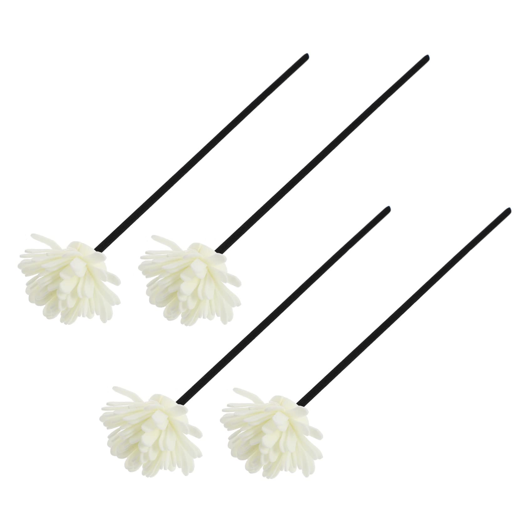 HOOTNEE 4pcs Diffuser Flower Sticks for Essential Oils Accessories for Home Fragrance Volatile Sticks for Custom Pe Flower Design