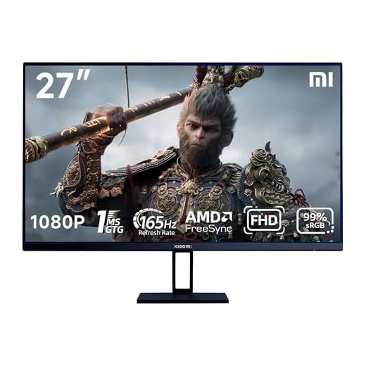 Xiaomi Gaming Monitor 27in 165Hz 1ms GTG 1920*1080 Fast IPS HDR10 FreeSync Premium Professional Calibration 99% sRGB 178° Wide Angle Tilt Adjustment TUV Low Blue Light Computer Screen Desktop Monitor