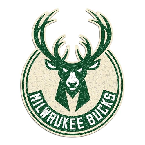 Iconic Puzzles - Milwaukee Bucks, Logo, Wooden Puzzle officially licensed NBA, 100% sustainable, size L, 500 Pcs - Image 3