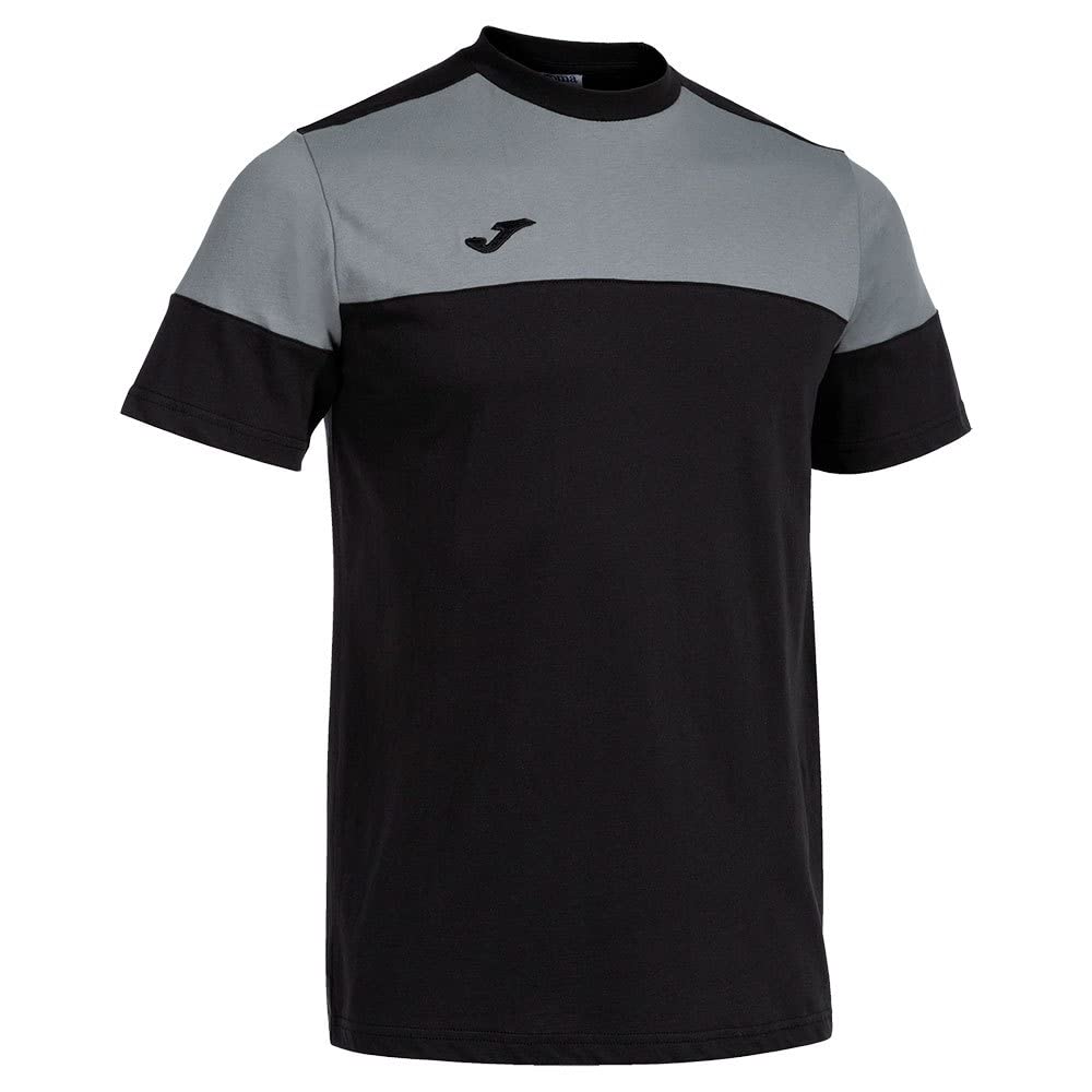 Joma Men's Short-Sleeved T-Shirt - 6XS - 3XL - Crew V Black Grey