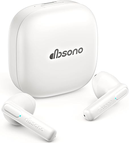 True Wireless Earbuds Bluetooth Headphones: Ultra-Lightweight Bluetooth Earbuds for All-Day Comfort, Waterproof TWS Ear Buds with Mic, 25H Playtime, Earphones for iOS/Android, Work, Commute, Study