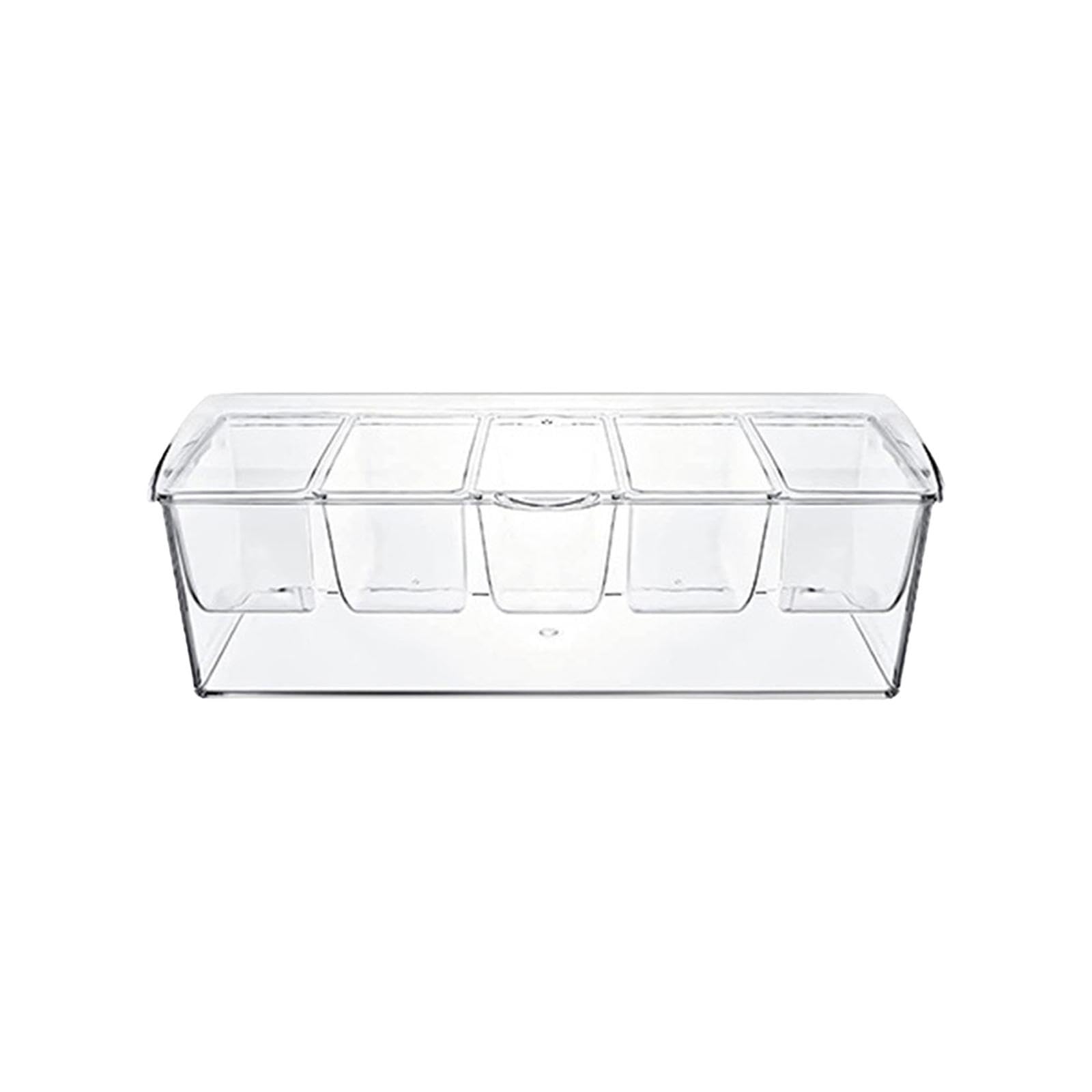 Bandeja enfriada para servir con 5 compartimentos extraíbles para interiores y exteriores