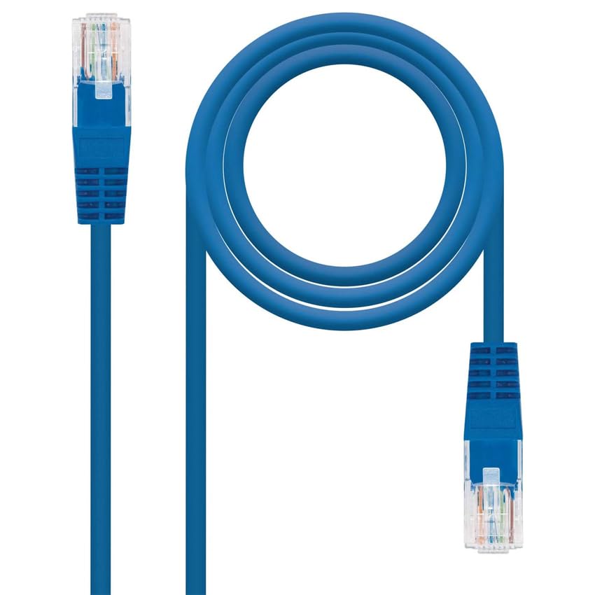 Cable de red UTP Nanocable Categoría 5E, longitud de 1 metro, color blanco. Ideal para conexiones de alta velocidad y rendimiento en aplicaciones de red domésticas y profesionales.