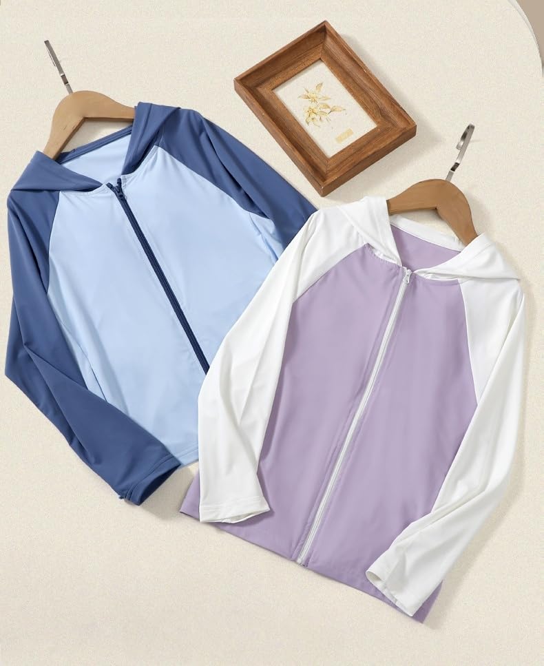 Image of Toddler Sun UV Protection Cartoon Hoodie Kids Sunscreen Lightweight Jacket Outwear For Summer