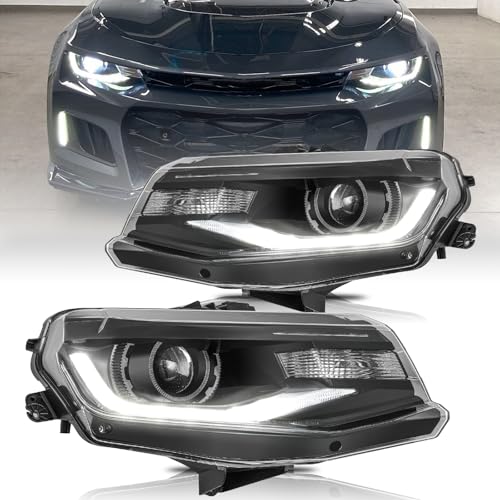 Image of Bingbingmotor HID Xenon Model Fits for 2016-2022 Chevy Camaro Headlight Assembly w/LED DRL NO FOGGING 16 17 18 19 20 21 22 Front Lamp OE Style Headlamp Pair Set