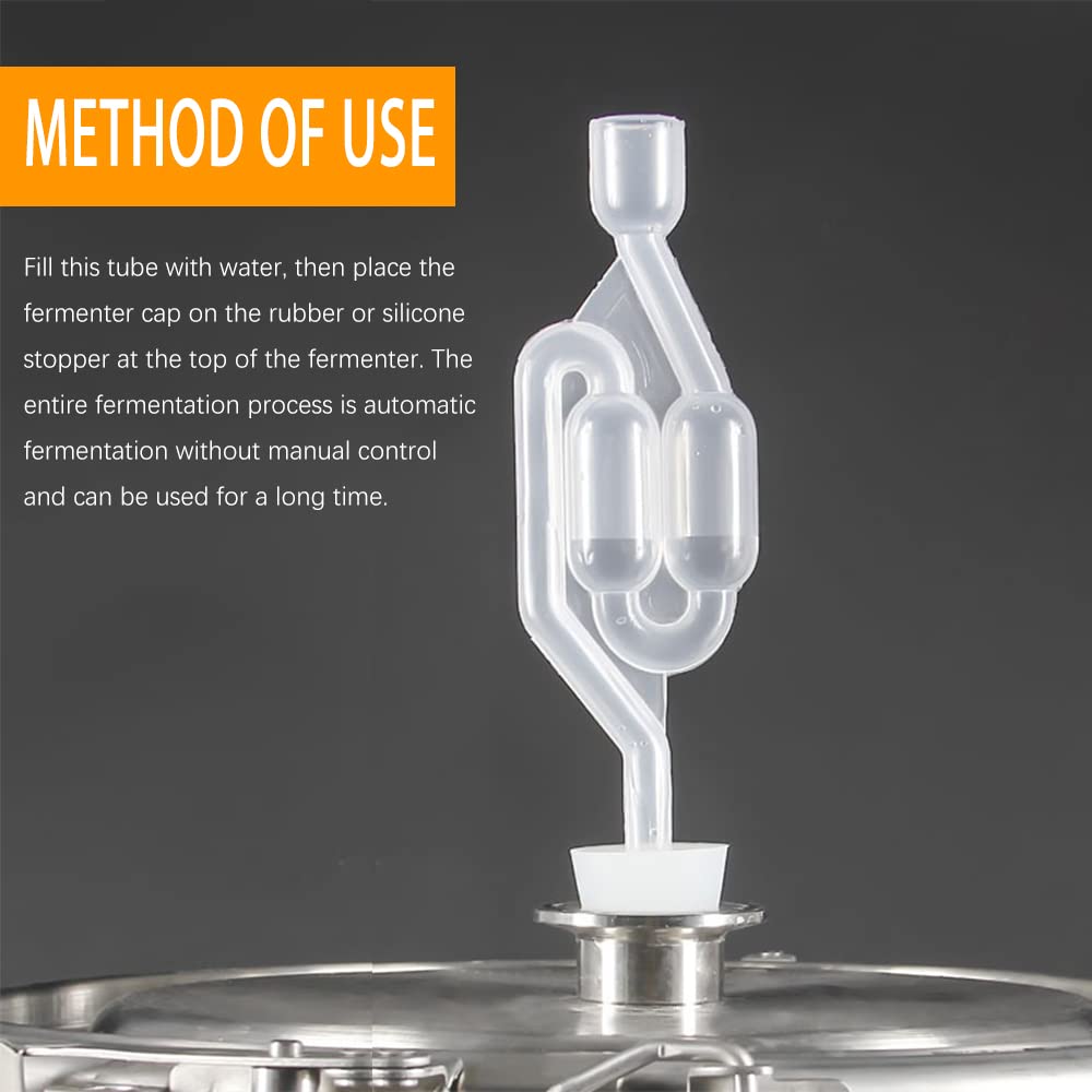 MisFun Gärröhrchen Set - 4 Stück Gärspunde Für Wein, Bier & Sauerkraut