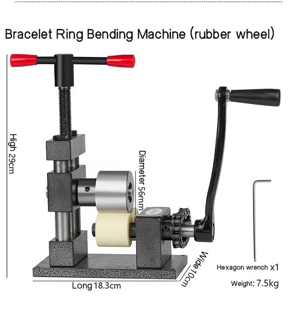 Schmuckbiegemaschine, Edelstahl-Rollmühle, flaches Biegewerkzeug für Metallhandwerk und Löffelhersteller, vielseitiges Werkzeug für Schmuckherstellung