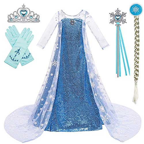 BanKids ELSA Kleid Mädchen Kostüm Cosplay Kostüme Weihnachten Halloween...