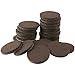 Self-Stick Furniture Round Felt Pads for Hard Surfaces – Protect your Hard Floors from Furniture Scratches, 1-1/2" Walnut Brown, Round (24 Pieces)