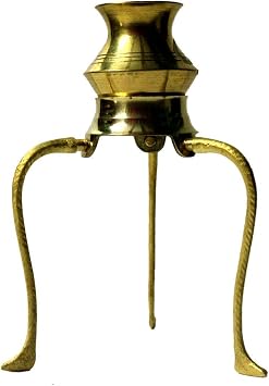 radhna Indian Traditional Brass Lota for Puja Kalash Lota for Jalabhishek Set of Shivling Decorative Stand Size- 9 x 9 x 12.5 cm | Puja Item Fastest Delivery Enterprises