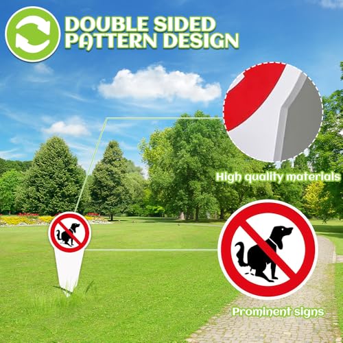 SGZIOO 4 Stück Kein Hundeklo Schild Steckschild, 30 x 15 cm, Schild Hunde Kacken Verboten, schild Kein Hundeklo aus PVC, Wetterfest UV-Schutz, Beidseitig Bedruckt