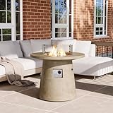 HOMPUS Outdoor Fire Pit Gray Propane Fire Table 31 inch...