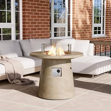 fire pit with propane tank inside