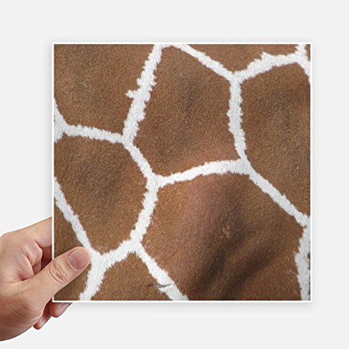 Stickers girafe plume design abstrait multicolore format carré 20 cm x 20 cm