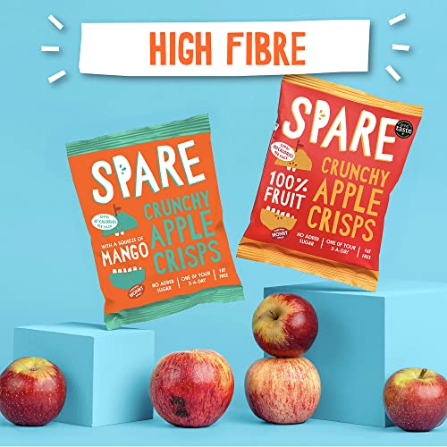 Spare Snacks Assorted Crunchy Apple Crisps (20 x22g Value Pack) 100% Whole Fruit. Healthy, Low Calorie, Fat Free Snacks. (Variety Box)