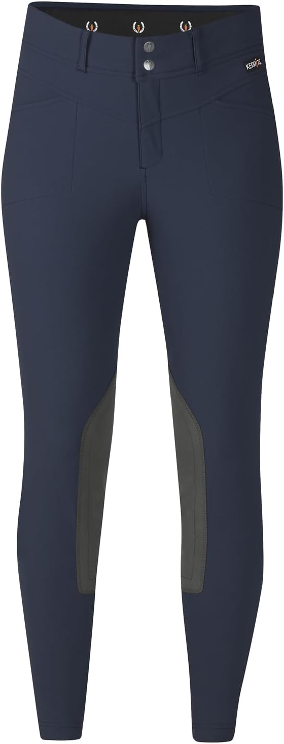 Kerrits Women's Petite Crossover II Knee Patch Riding Breeches – Durable, Year Round Horse Riding Pants with Pockets
