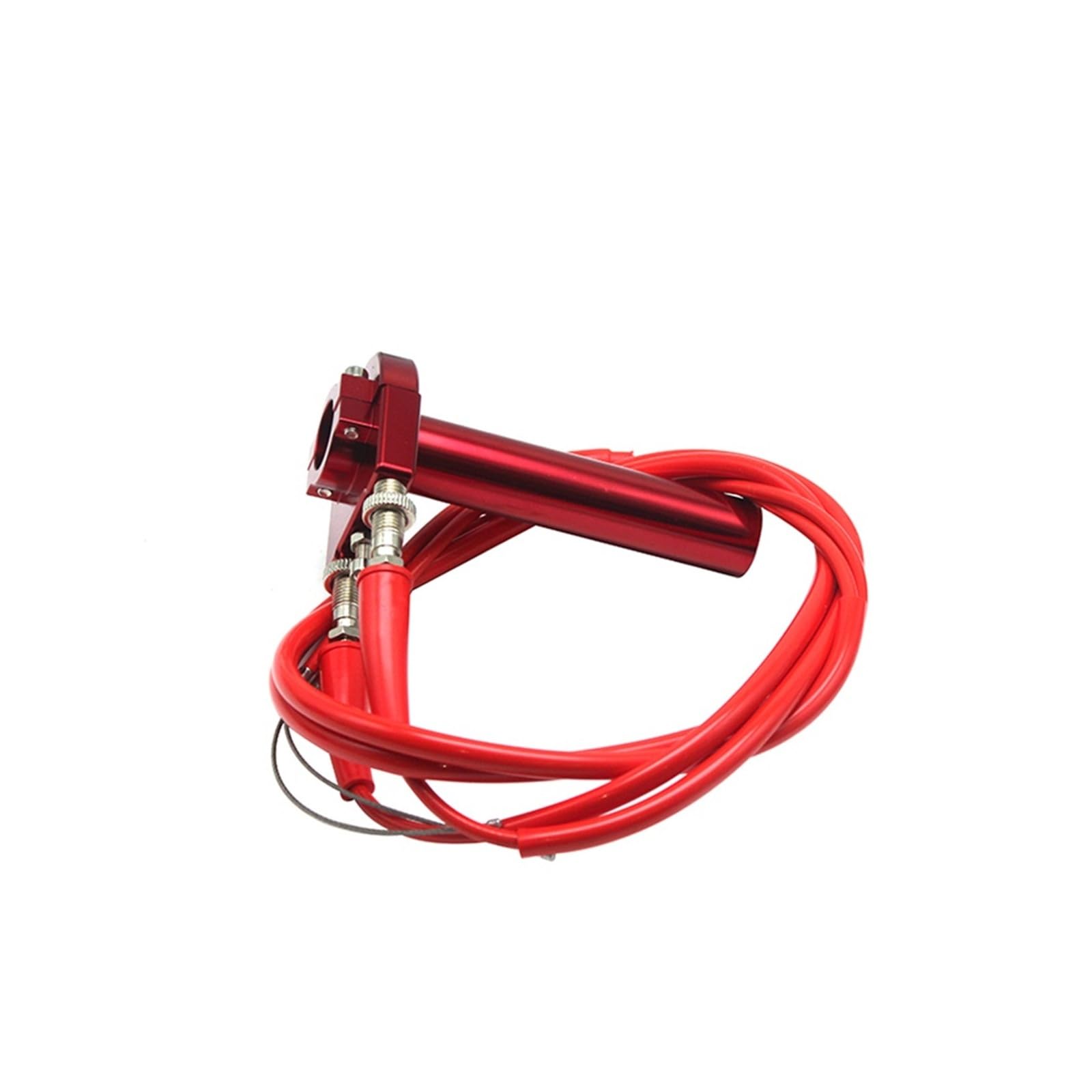 Troioium B-02 22Mm Cnc Aluminum Motorcycle Throttle Quick Twister Grips +2 Pcs Throttle Cable Accelerator Moped Scooter Racing(B-02)