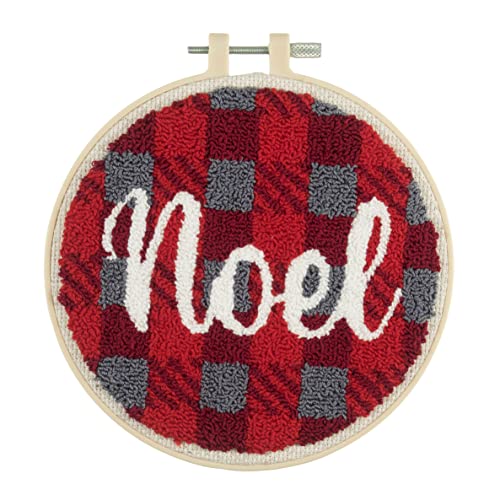 Trimits Embroidery Punch Needle Hoop Kits, 15.2cm 6”, Noel, 15.2cm\ 6”