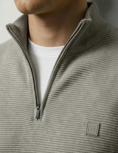 Image of DAMENSCH ReNEWd Soft Ribbed Texture, Strong Durable Fabric, Dyes Ottoman Half-Zip Sweatshirts