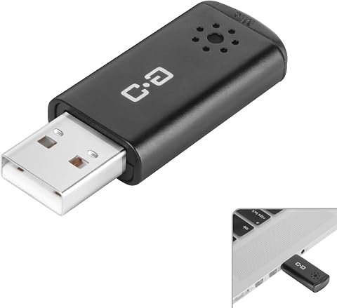 Mini USB Microphone for Laptop & Desktop, Plug-and-Play, High-Sensitivity, Co...