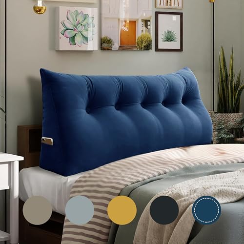 WOWMAX ウェッジクッション ヘッドボード クイーン 三角形...